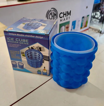 Portable Silicone Ice Cube Maker | Space-Saving Ice Bucket